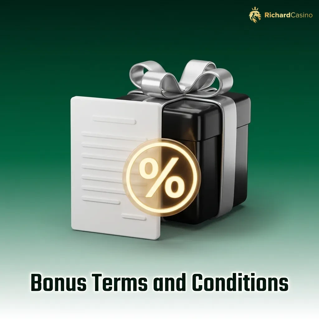 Document showing bonus terms and conditions with wagering requirements and eligibility rules for casino promotions