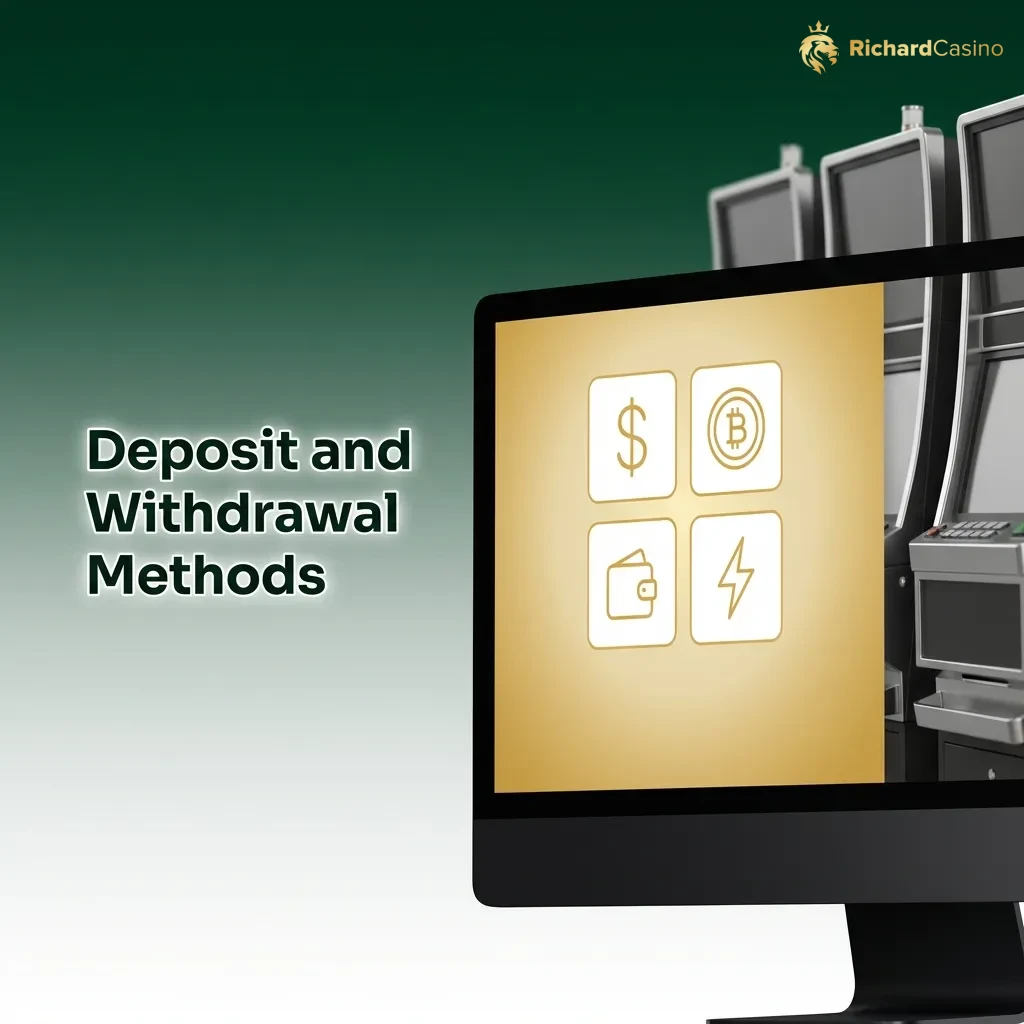 Richard Casino payment options including credit cards, e-wallets, bank transfers, and cryptocurrencies for AU players