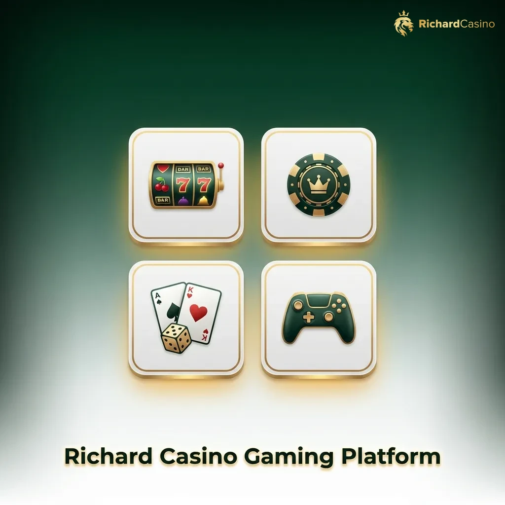 Richard Casino platform displaying 3,000+ pokies, table games, and instant-win titles with filter-based navigation