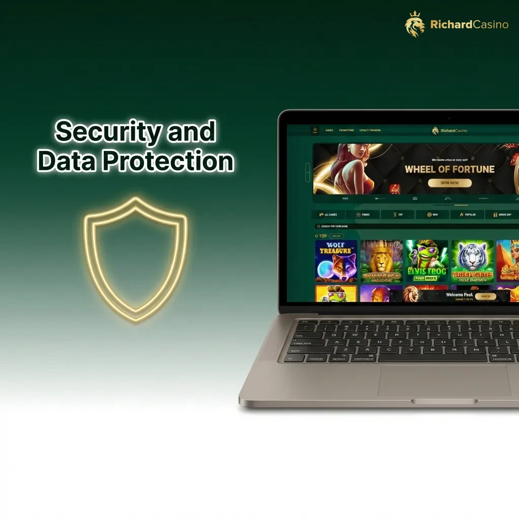 Richard Casino security features including 256-bit SSL encryption, secure payment gateways, and fraud prevention measures