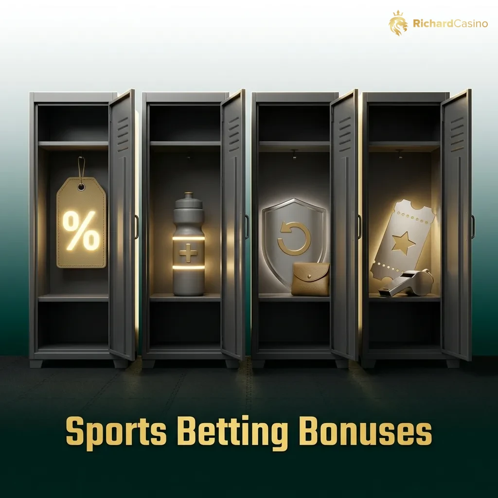 Richard Casino sports betting bonuses including welcome offer, accumulator boost, free bets, cricket refund and esports cashback