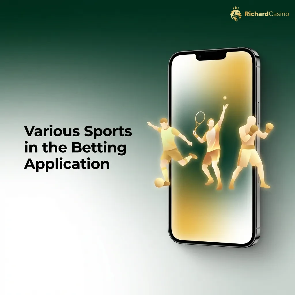 Betting app interface showing diverse sports options including football, cricket, tennis, basketball, and eSports